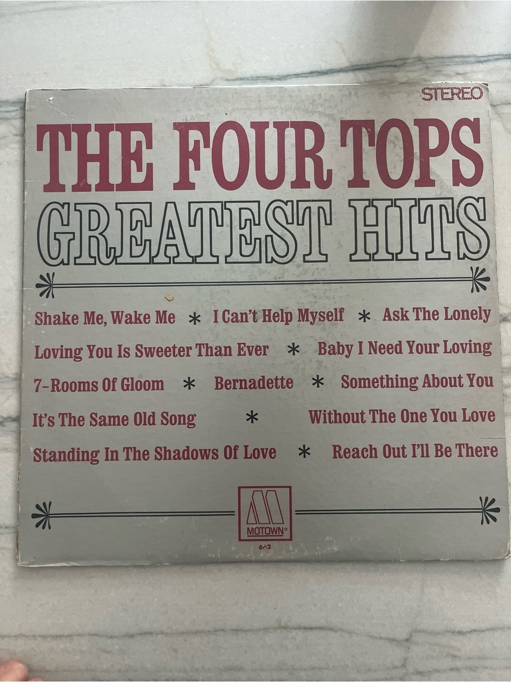Motown The Four Tops Greatest Hits 1967 vinyl record